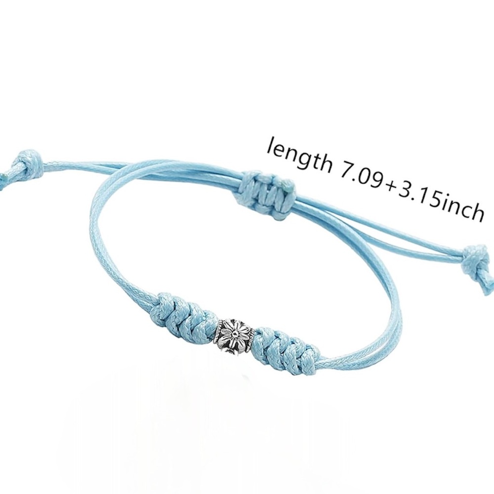 NEW| Disney Lilo & Stitch Blue Adjustable Braided Bracelet - Picture 2 of 2